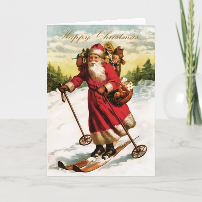 Vintage Santa Christmas Card (Front)