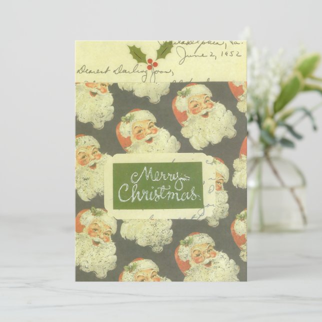 Vintage Santa Christmas Card (Standing Front)