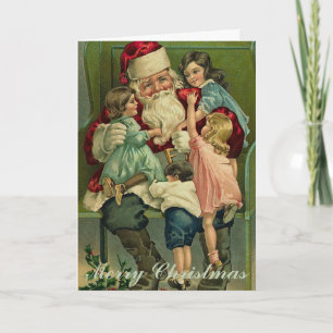 Vintage Santa Christmas Card