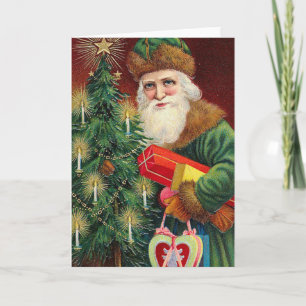 Vintage santa christmas card