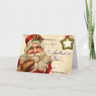 Vintage Santa Christmas Card