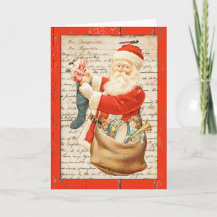Vintage Santa Christmas Card