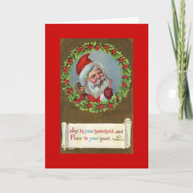 Vintage Santa Christmas Card (Front)