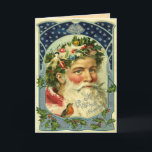 Vintage Santa Christmas Card<br><div class="desc">Vintage Christmas cards for the people you love. Easy to customise! Each old world postcard is lovingly restored for best print quality.</div>