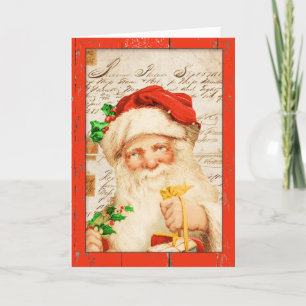 Vintage Santa Christmas Card