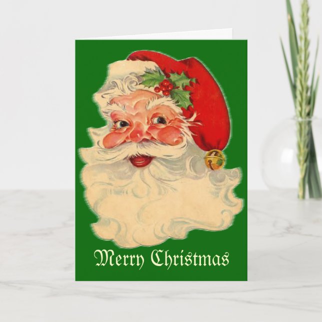 Vintage Santa Christmas Cards 1950's (Front)