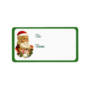 Vintage Santa Christmas Gift Tag Stickers 6