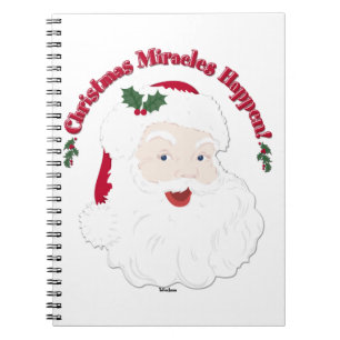 Vintage Santa Christmas Miracles Happen! Notebook