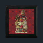 Vintage Santa Christmas Music Singing Gift Box<br><div class="desc">Vintage Santa Claus Playing the Violin Santa Claus is having great fun in this reproduction of a vintage Christmas card. He's playing a violin as the two children in front of him are holding a candle, reading the sheet music, and singing along with a wonderful Christmas song. At their feet...</div>