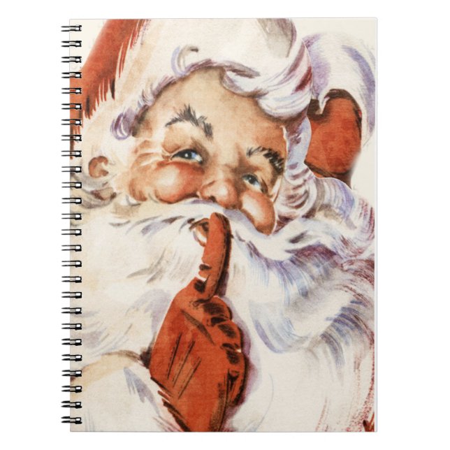 Vintage Santa Christmas Notebook (Front)