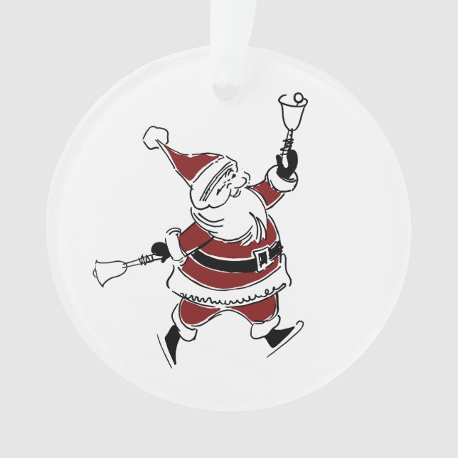 Vintage Santa Christmas Ornament  (Front)