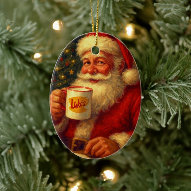 Vintage Santa Christmas Ornament • Cozy gift (Tree)