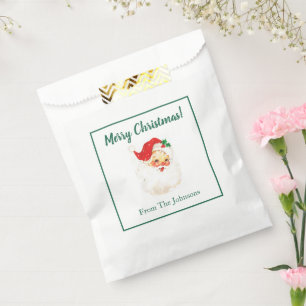 Vintage Santa Christmas Party Favour Bags
