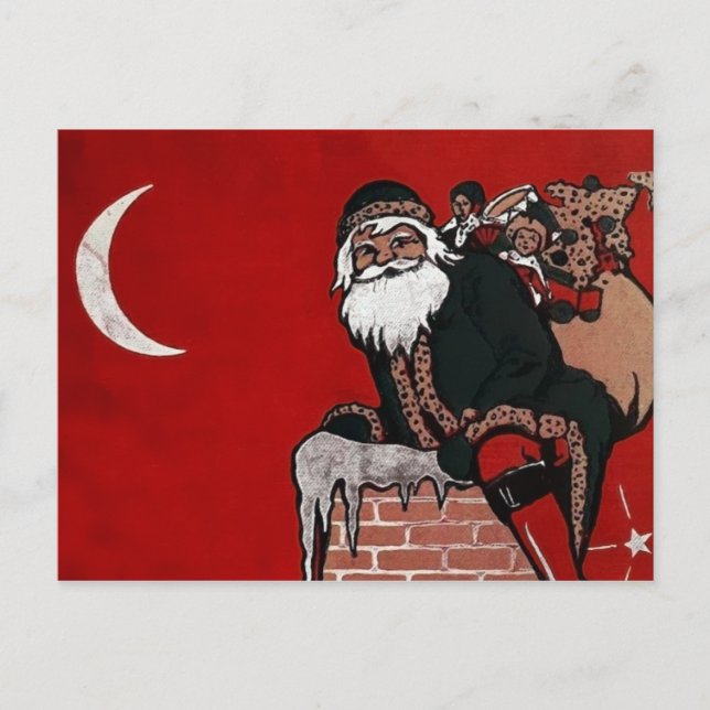 Vintage Santa Christmas Postcard (Front)