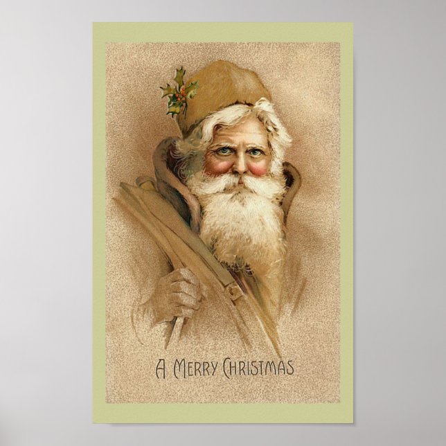 Vintage Santa - Christmas Poster (Front)