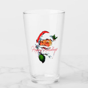 Vintage Santa Christmas retro Classic stylish Glass
