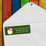 Vintage Santa Christmas Return address<br><div class="desc">This design was created though digital art. It may be personalised in the area provide or customising by choosing the click to customise further option and changing the name, initials or words. You may also change the text colour and style or delete the text for an image only design. Contact...</div>