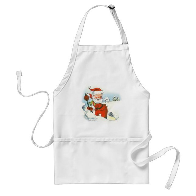 Vintage Santa Christmas Standard Apron (Front)