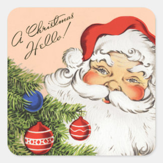 Vintage Santa Christmas stickers