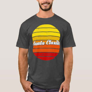 Vintage Santa Clarita City California Retro Sunset T-Shirt