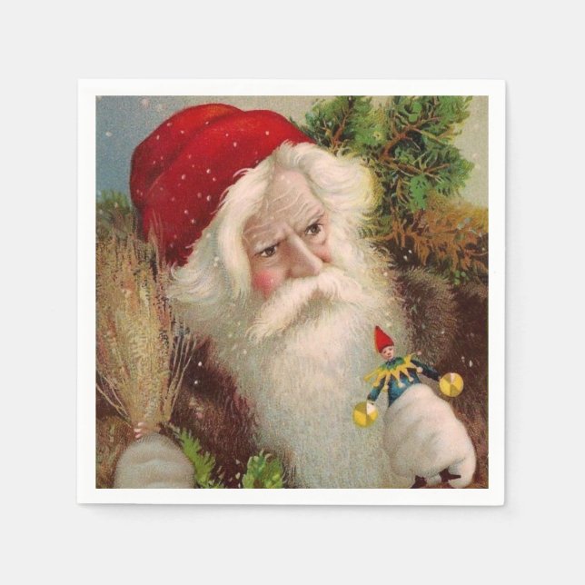 Vintage Santa Claus 9 Napkin (Front)