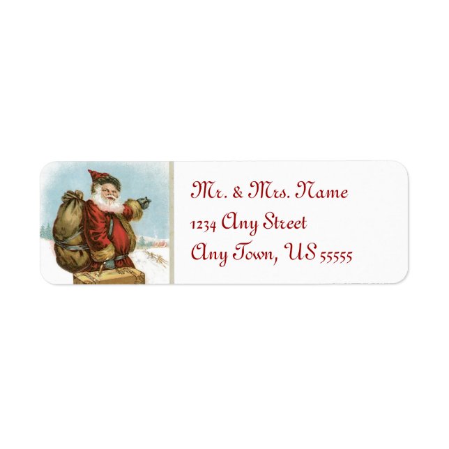 Vintage Santa Claus Address Labels (Front)