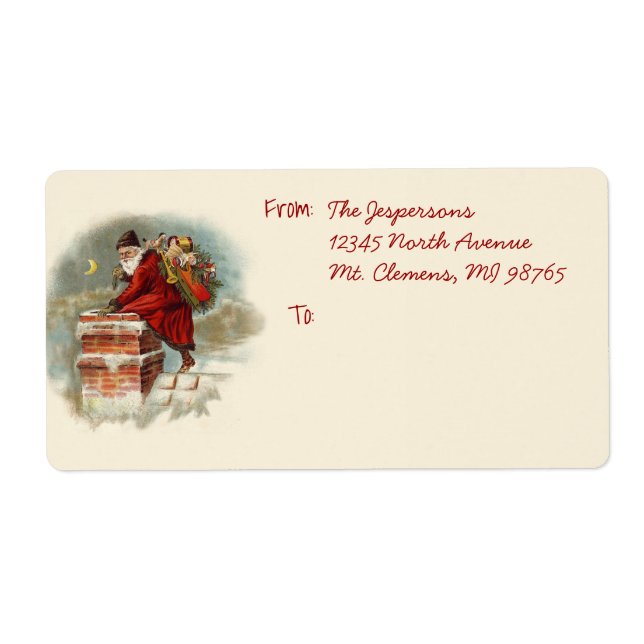 Vintage Santa Claus at the Chimney Christmas (Front)