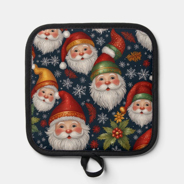 Vintage Santa Claus Christmas Collection Pot Holder (Front)