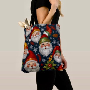 Vintage Santa Claus Christmas Collection Tote Bag