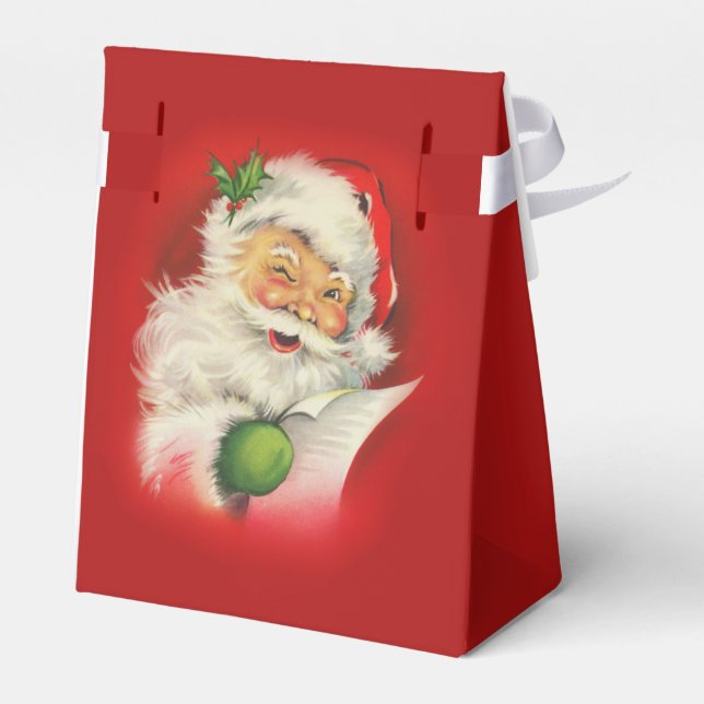 Vintage Santa Claus Christmas Favour Box (Back Side)