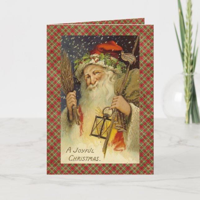 Vintage Santa Claus Christmas Greeting Card (Front)