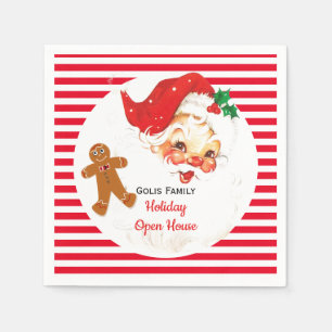 Vintage Santa Claus Christmas Holiday Party Napkin