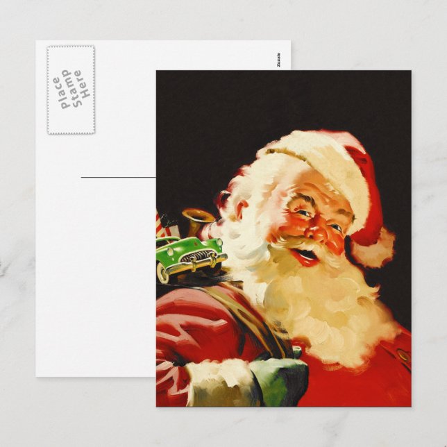 Vintage Santa Claus Christmas  Holiday Postcard (Front/Back)