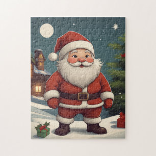 Vintage Santa Claus Christmas Illustration  Jigsaw Puzzle
