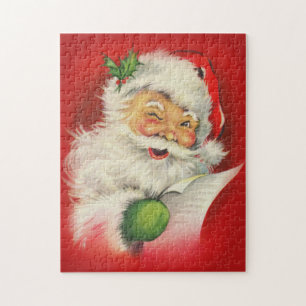 Vintage Santa Claus Christmas Jigsaw Puzzle