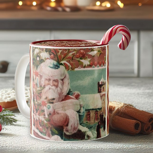 Vintage Santa Claus Christmas Mug (vintage Santa Claus Christmas coffee mug)