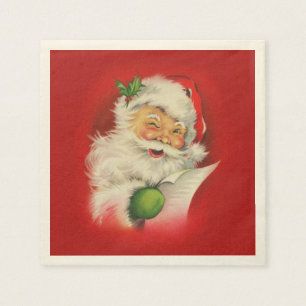 Vintage Santa Claus Christmas Napkin