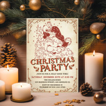 Vintage Santa Claus Christmas Party