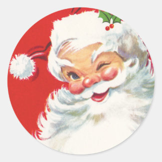 Vintage Santa Claus Christmas sticker