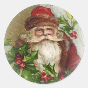 Vintage Santa Claus Christmas Stickers