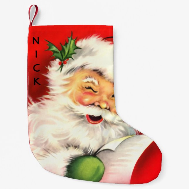 Vintage Santa Claus Christmas Stocking (Front)