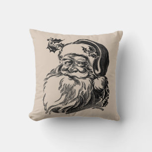 VINTAGE SANTA CLAUS CHRISTMAS THROW PILLOW