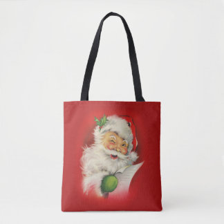 Vintage Santa Claus Christmas Tote Bag