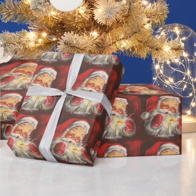 Vintage Santa Claus Christmas Wrapping Paper (Holidays)