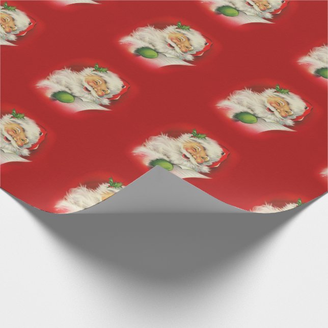 Vintage Santa Claus Christmas Wrapping Paper (Corner)
