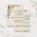 Vintage Santa Claus, Decorative Christmas Border<br><div class="desc">Fun cards to use as gift tags for the holidays. Or change the text and details to create a unique, personalised and custom business card for your specific needs. Click the "customise" button to access all of the design tools to change the background colour or the font style or colour....</div>