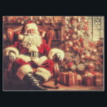 Vintage Santa Claus Decoupage Craft Tissue Paper<br><div class="desc">Create vintage style crafts with this tissue paper. This Santa Claus paper was created from an AI generated image.</div>