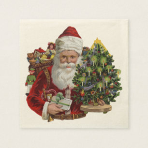 Vintage Santa Claus Dinner Napkins