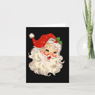 Vintage Santa Claus Face  Christmas Xmas Santa Cla Card