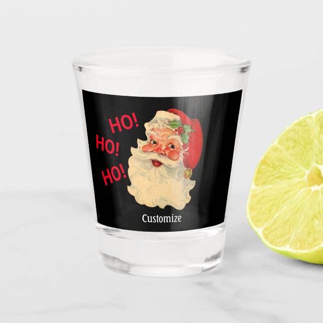 Vintage Santa Claus Face Shot glass (Front)